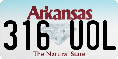 AR license plate 316UOL