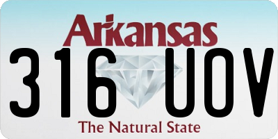 AR license plate 316UOV
