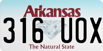 AR license plate 316UOX