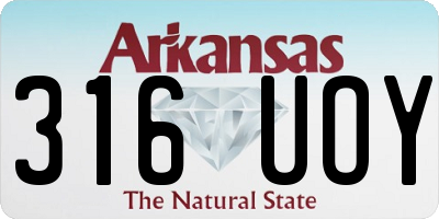 AR license plate 316UOY