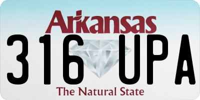 AR license plate 316UPA