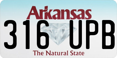 AR license plate 316UPB