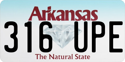AR license plate 316UPE