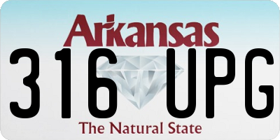 AR license plate 316UPG