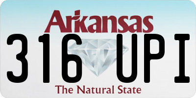 AR license plate 316UPI