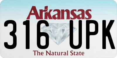 AR license plate 316UPK