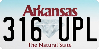 AR license plate 316UPL