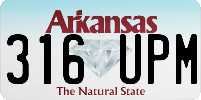 AR license plate 316UPM