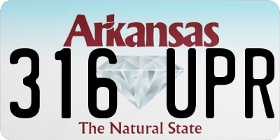 AR license plate 316UPR