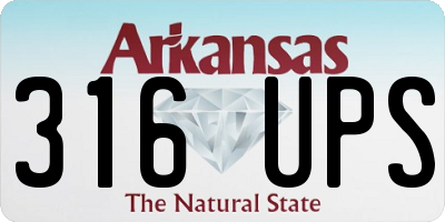 AR license plate 316UPS