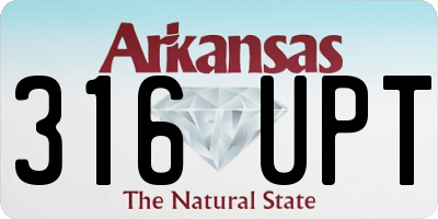 AR license plate 316UPT