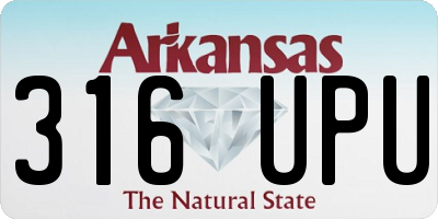 AR license plate 316UPU