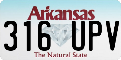 AR license plate 316UPV