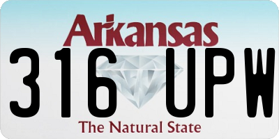 AR license plate 316UPW