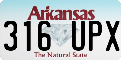 AR license plate 316UPX