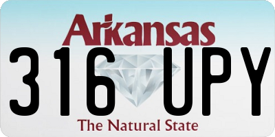 AR license plate 316UPY