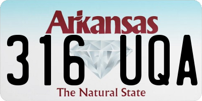 AR license plate 316UQA