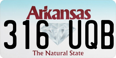 AR license plate 316UQB