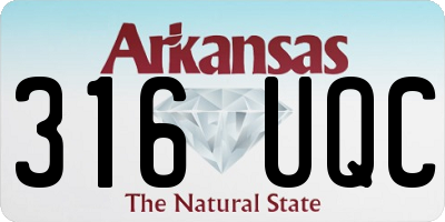 AR license plate 316UQC