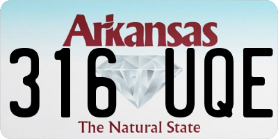 AR license plate 316UQE
