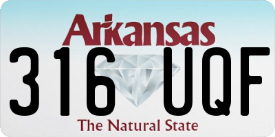 AR license plate 316UQF