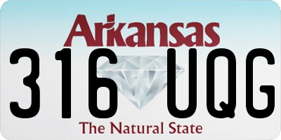 AR license plate 316UQG