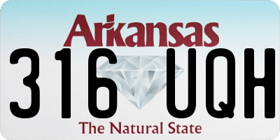 AR license plate 316UQH