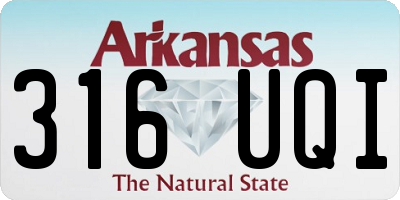 AR license plate 316UQI