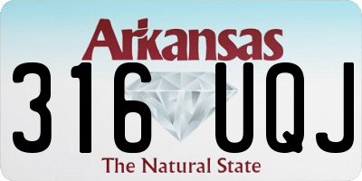 AR license plate 316UQJ