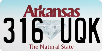 AR license plate 316UQK