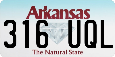 AR license plate 316UQL