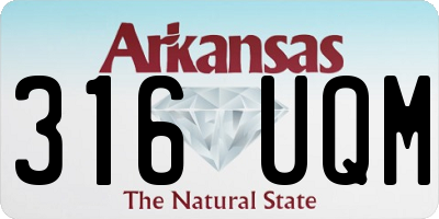 AR license plate 316UQM