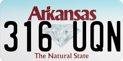 AR license plate 316UQN