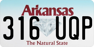 AR license plate 316UQP