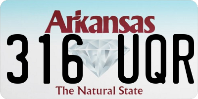 AR license plate 316UQR