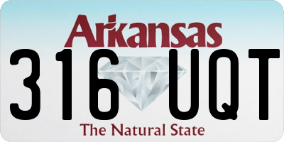 AR license plate 316UQT