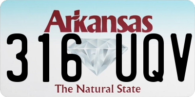 AR license plate 316UQV