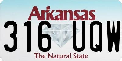 AR license plate 316UQW