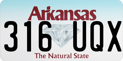 AR license plate 316UQX