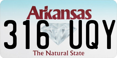 AR license plate 316UQY