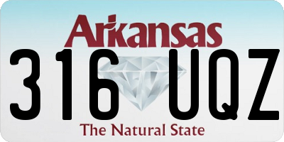 AR license plate 316UQZ