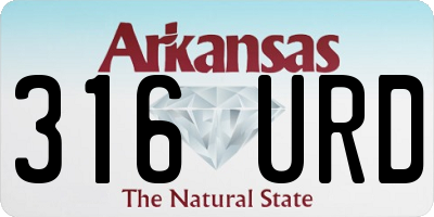 AR license plate 316URD