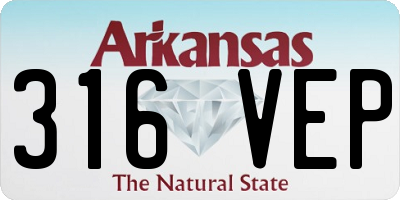 AR license plate 316VEP