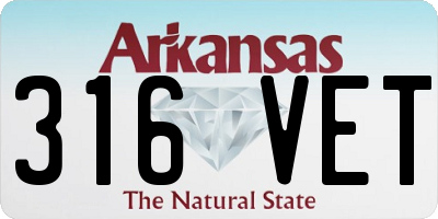 AR license plate 316VET
