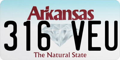 AR license plate 316VEU