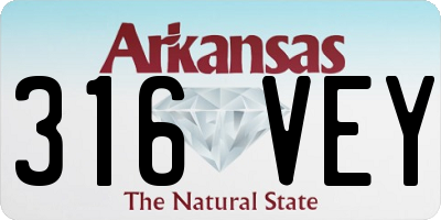 AR license plate 316VEY