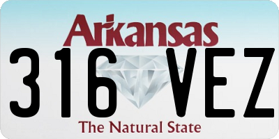 AR license plate 316VEZ