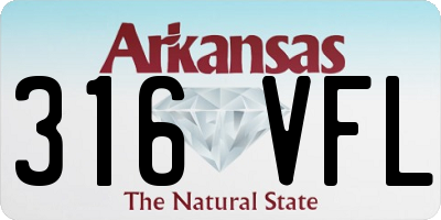 AR license plate 316VFL