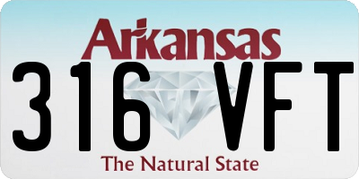 AR license plate 316VFT