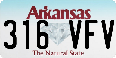 AR license plate 316VFV